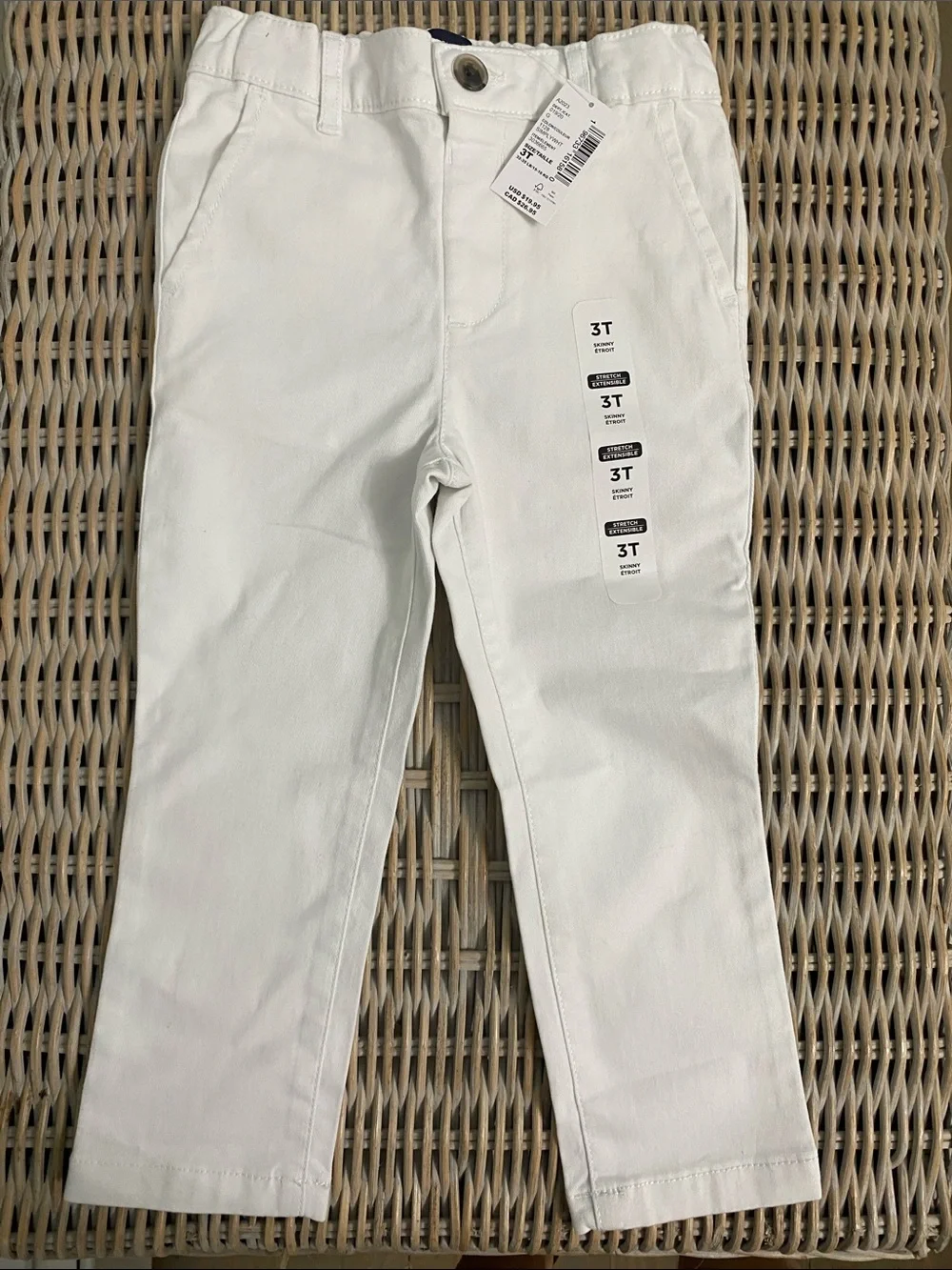 The Children's Place White Toddlers' Chino Stretch Pants - 3T